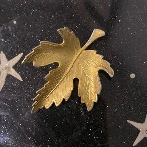 Leaf hold vintage brooch